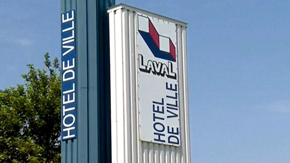 Laval City Hall sign.