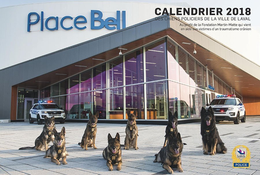 Laval Police Dog Calendar 2018