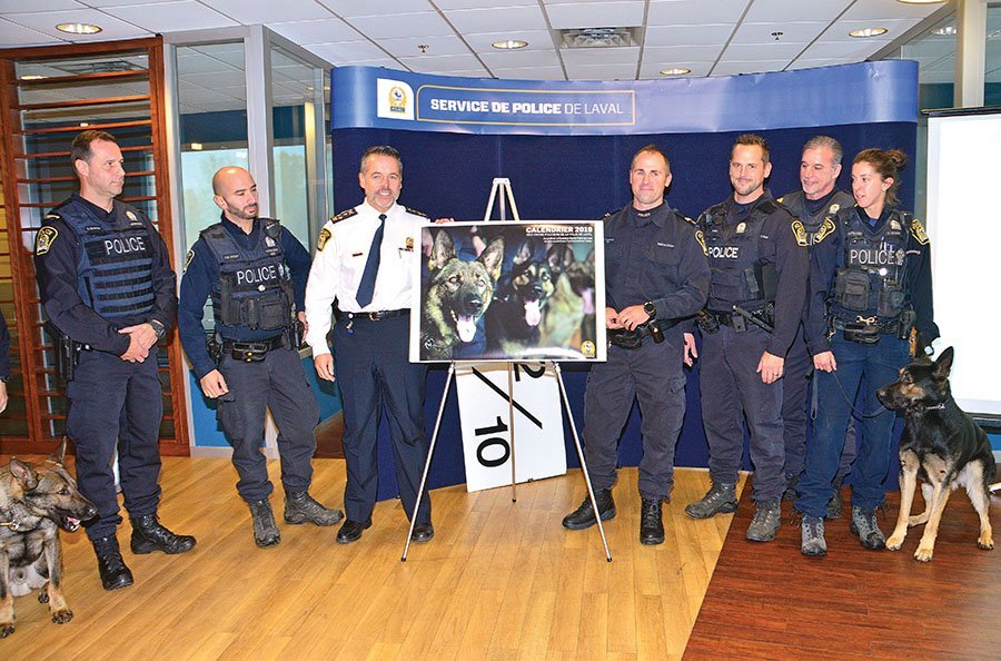 The Laval Police’s 2019 dog calendar is now on sale