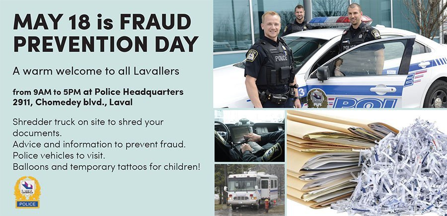 Laval Police hold first Fraud Prevention Day May 18