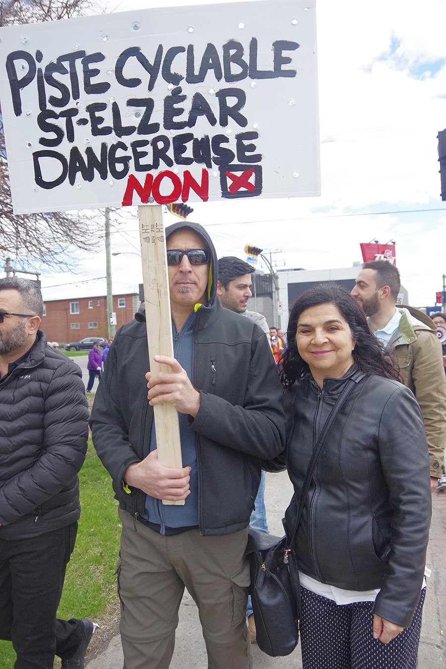 Vimont residents stage protest over unpopular bicycle path