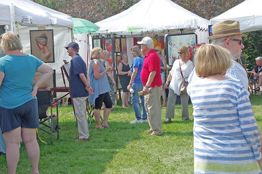 Thousands came out to bask in the sun while enjoying the art
