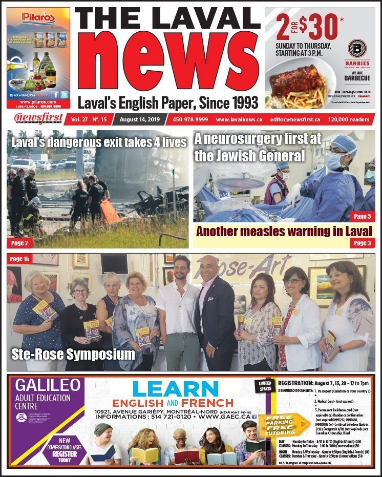 Front page of The Laval News Volume 27, Number 15