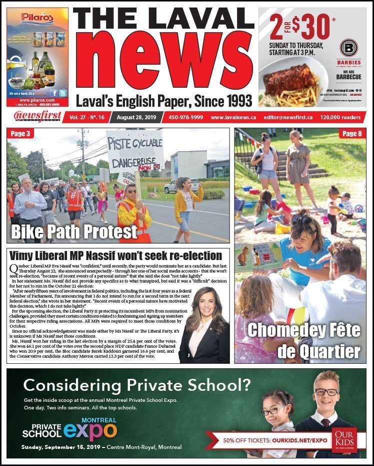 Front page of The Laval News Volume 27, Number 16