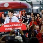 PM Trudeau and Sophie speak with supporters in Montreal. September 13, 2019.