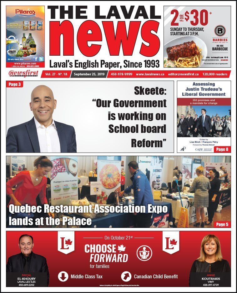 Front page of The Laval News Volume 27, Number 18