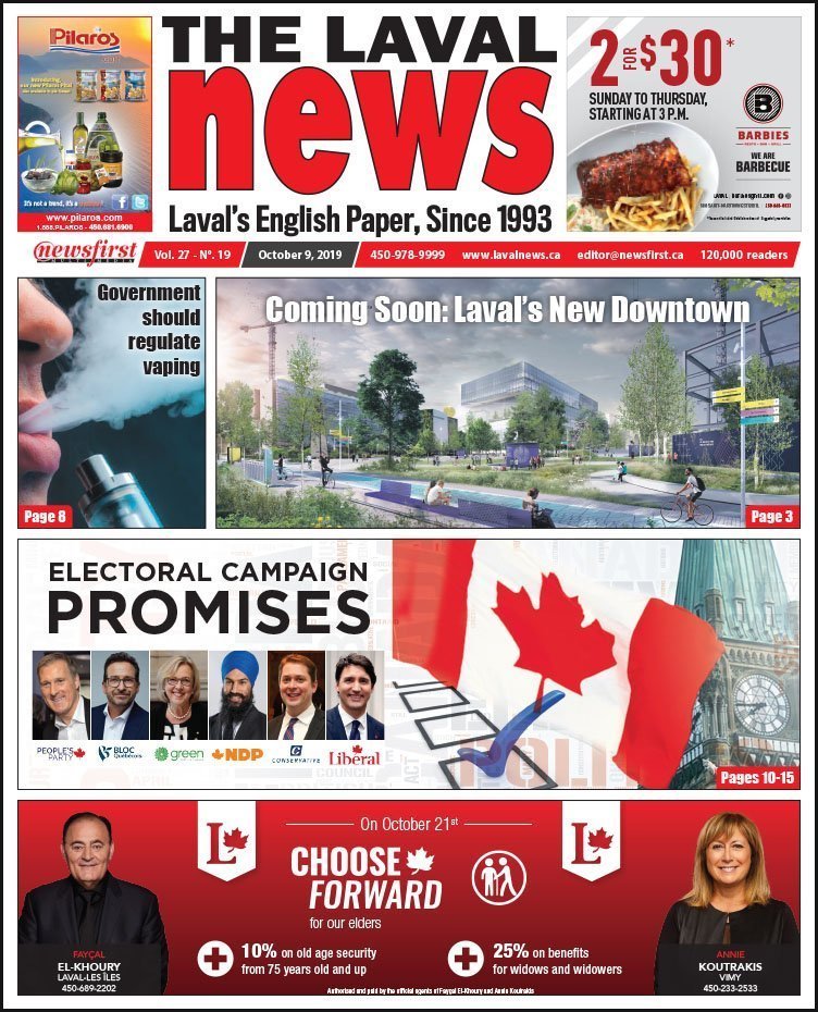 Front page of The Laval News Volume 27, Number 19
