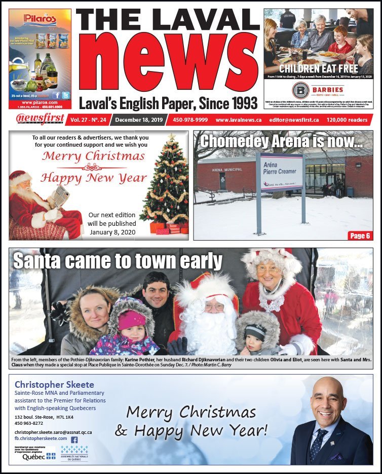 Front page of The Laval News Volume 27, Number 24