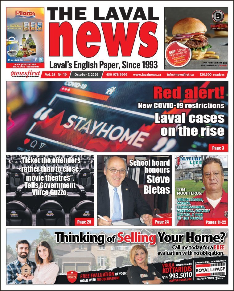 Front page of the Laval News.