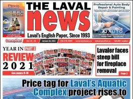 Front page of the Laval News.