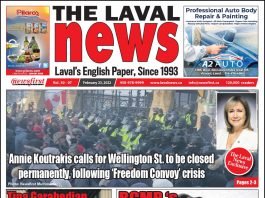 Front page of the Laval News.