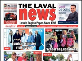 Front page of The Laval News.