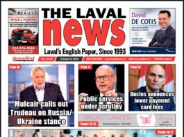 Front page of The Laval News.