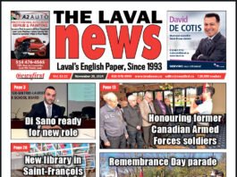 Front page of The Laval News.