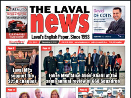 Front page of The Laval News.