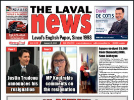 Front page of The Laval News.