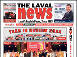 Front page of The Laval News.