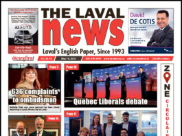 Front page of The Laval News.