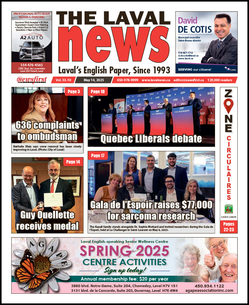 Front page of The Laval News.