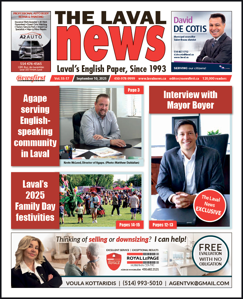 Front page of The Laval News.