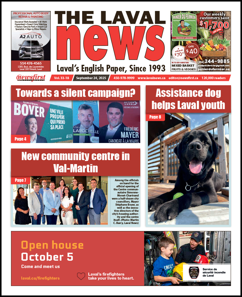 Front page of The Laval News.