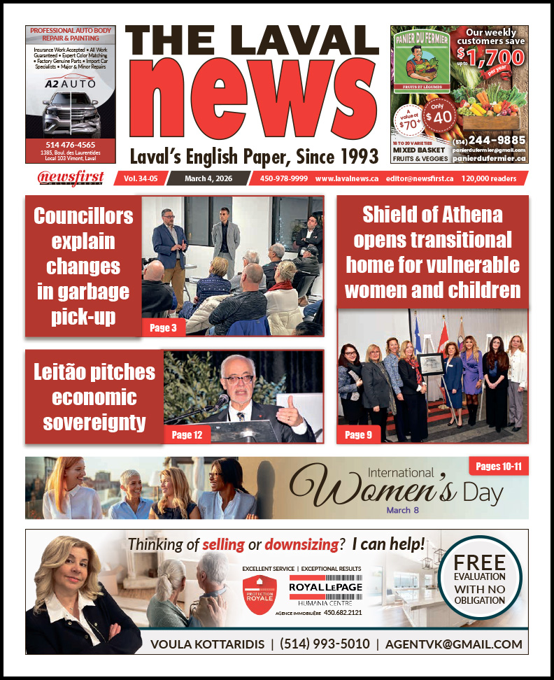 Front page of The Laval News.
