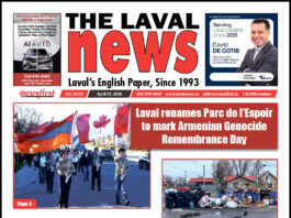 Front page of The Laval News.
