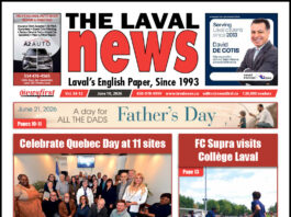 Front page of The Laval News.